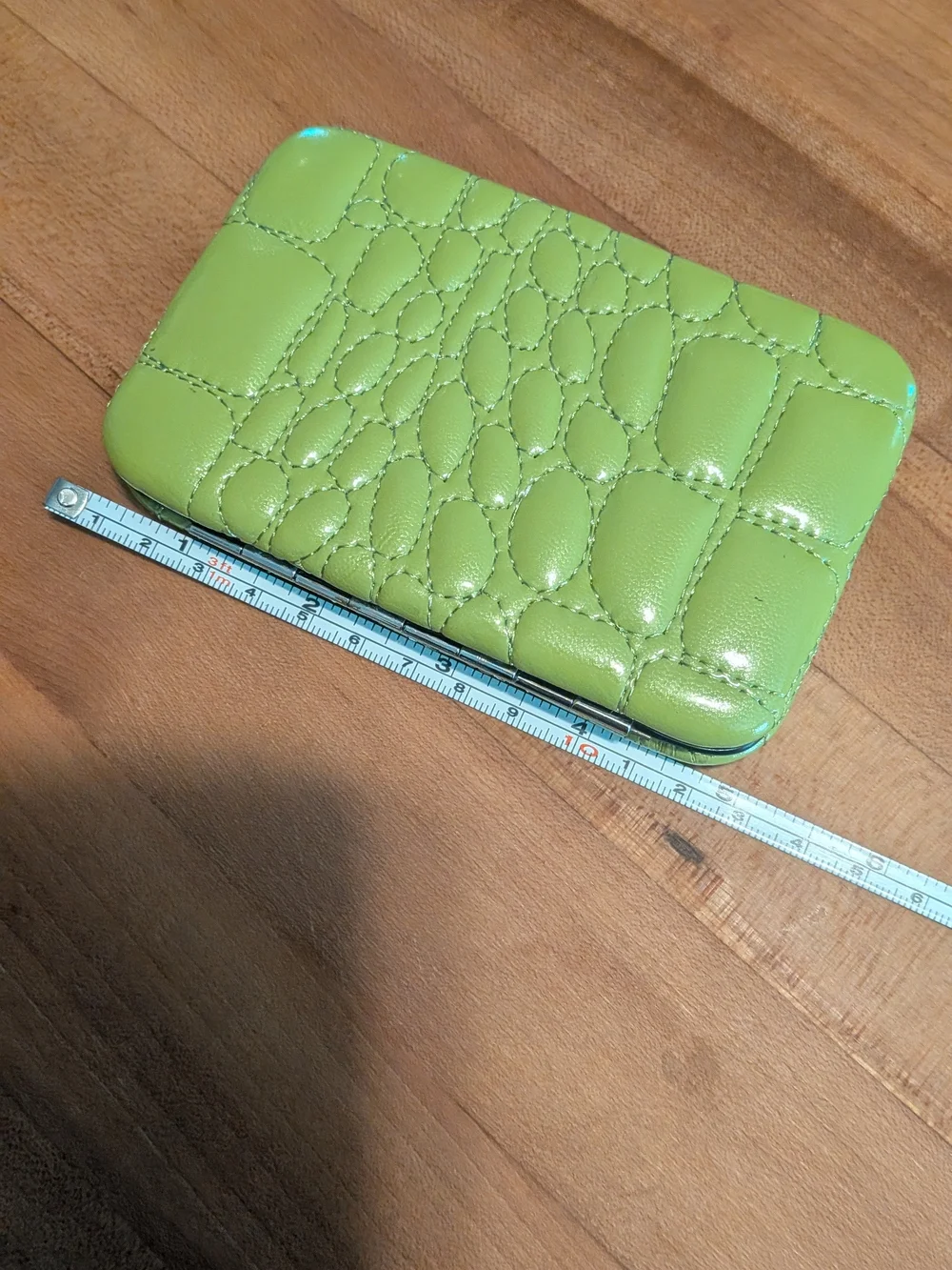 Kristine Accessories Green Quilted Kiss-Lock Wallet